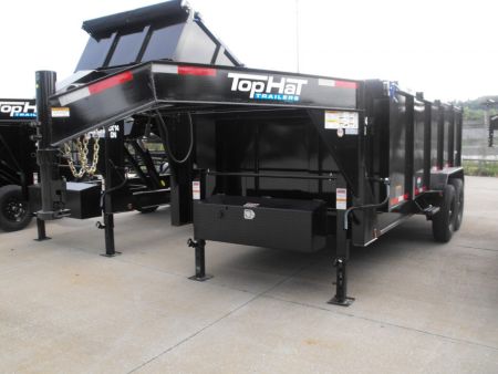 New Gooseneck Dump Trailer 8 X 16 4' Walls 7 Gauge Floor
