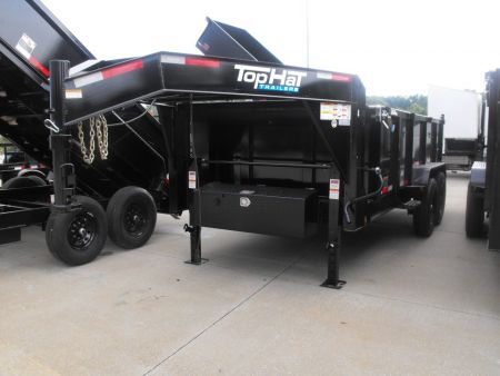 New Gooseneck Dump Trailer 8 X 14__ 3' Walls 7 Gauge Floor