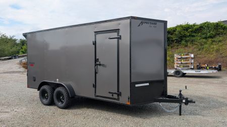 New 2027 Homesteader 7x16 Intrepid  OVERLAND  V-Nose Cargo Trailer w/ Ramp Door (84  INSIDE)