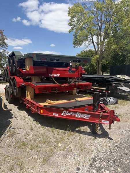 New 2026 LIBERTY LT14K83X22SPB8WF Tilt Trailer 83X22 TA PARTIAL (GVW:15400) PATRIOT RED