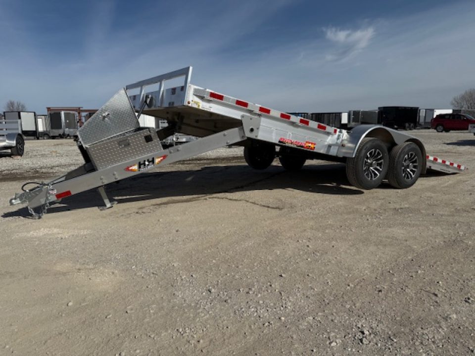 New 2026 H&H Aluminum 82"x20' 10k Electric Tilt Speed Loader Car Hauler Trailer