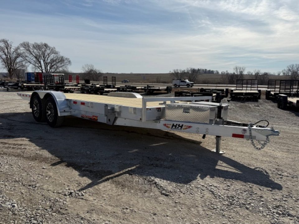 New 2026 H&H Aluminum 82"x20' 10k Electric Tilt Speed Loader Car Hauler Trailer
