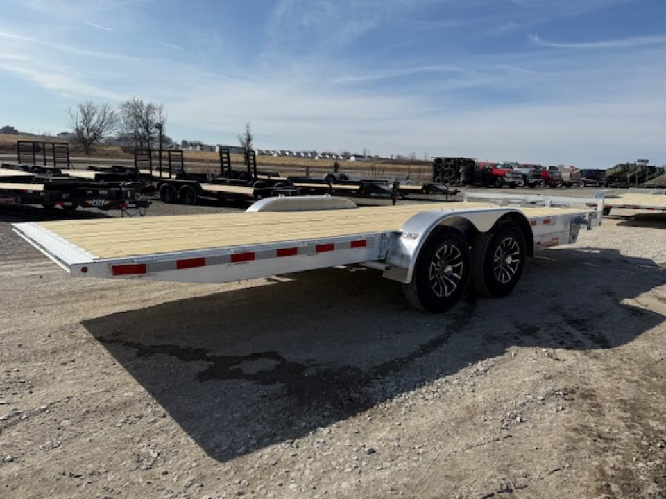 New 2026 H&H Aluminum 82"x20' 10k Electric Tilt Speed Loader Car Hauler Trailer