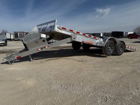 New 2026 H&H Aluminum 82"x20' 10k Electric Tilt Speed Loader Car Hauler Trailer