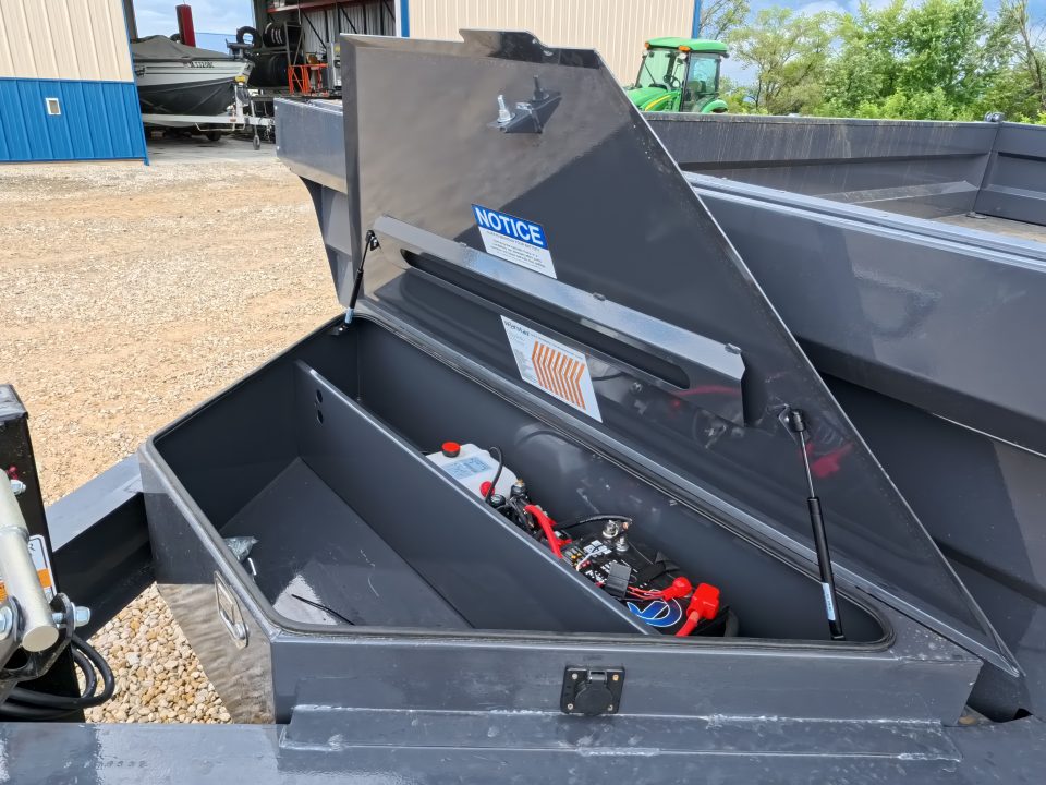 New 2027 Iron Bull 83 x 16 DWB Dump Trailer, 14,999 GVWR, Gray Dump Trailer