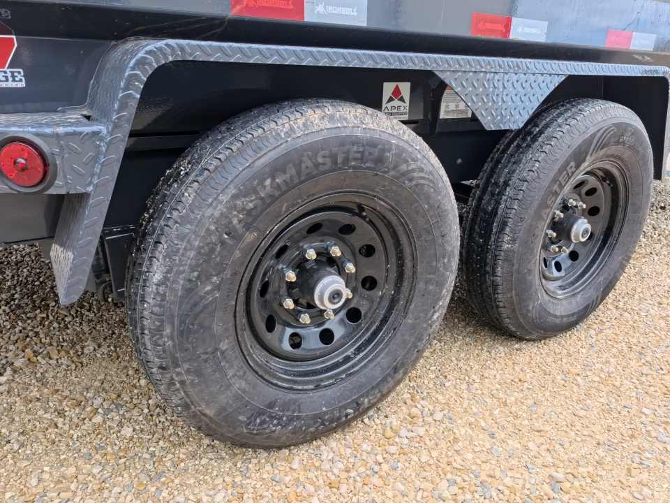 New 2027 Iron Bull 83 x 16 DWB Dump Trailer, 14,999 GVWR, Gray Dump Trailer