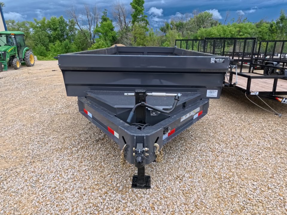 New 2027 Iron Bull 83 x 16 DWB Dump Trailer, 14,999 GVWR, Gray Dump Trailer