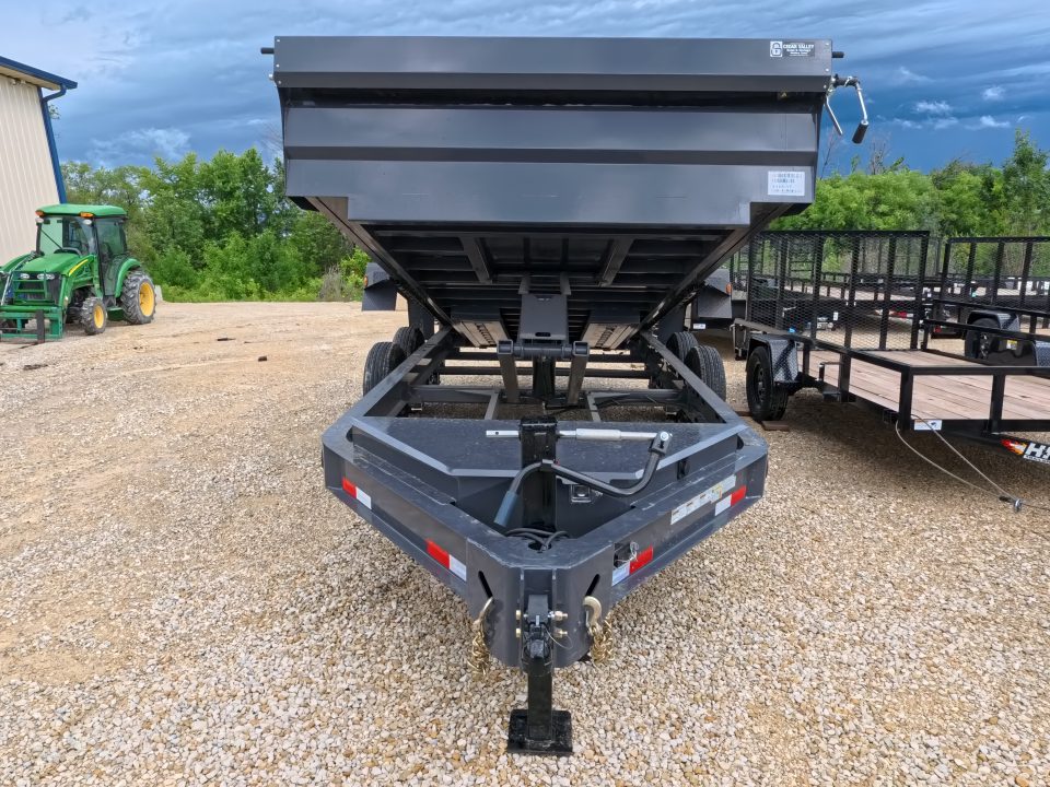 New 2027 Iron Bull 83 x 16 DWB Dump Trailer, 14,999 GVWR, Gray Dump Trailer