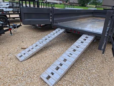 New 2027 Iron Bull 83 x 16 DWB Dump Trailer, 14,999 GVWR, Gray Dump Trailer