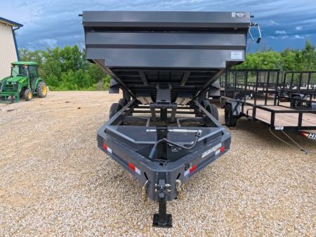 New 2027 Iron Bull 83 x 16 DWB Dump Trailer, 14,999 GVWR, Gray Dump Trailer