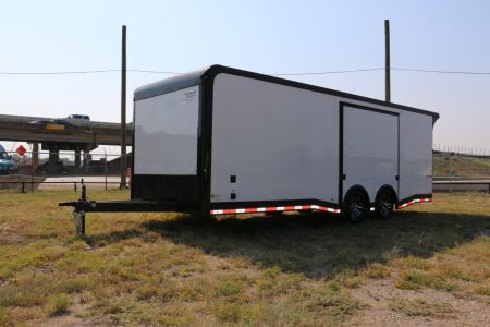 New 24FT W/FULL ESCAPE DOOR RACE TRAILER