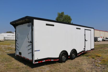 New 24FT W/FULL ESCAPE DOOR RACE TRAILER