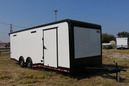New 24FT W/FULL ESCAPE DOOR RACE TRAILER