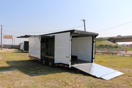 New 24FT W/FULL ESCAPE DOOR RACE TRAILER