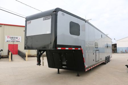 New 2026 Cargo Mate 8.5 X 44 ELIMINATOR SS RACE TRAILER W/ BATH, BED AND MUCH MORE