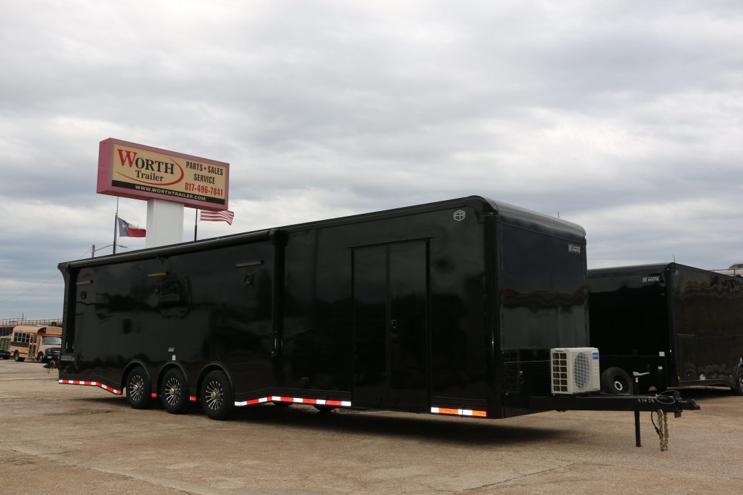 New 2026 Cargo Mate 8.5"x34' ELIMINATOR SS W/BATHROOM, MINI SPLIT, AWNING AND MORE!