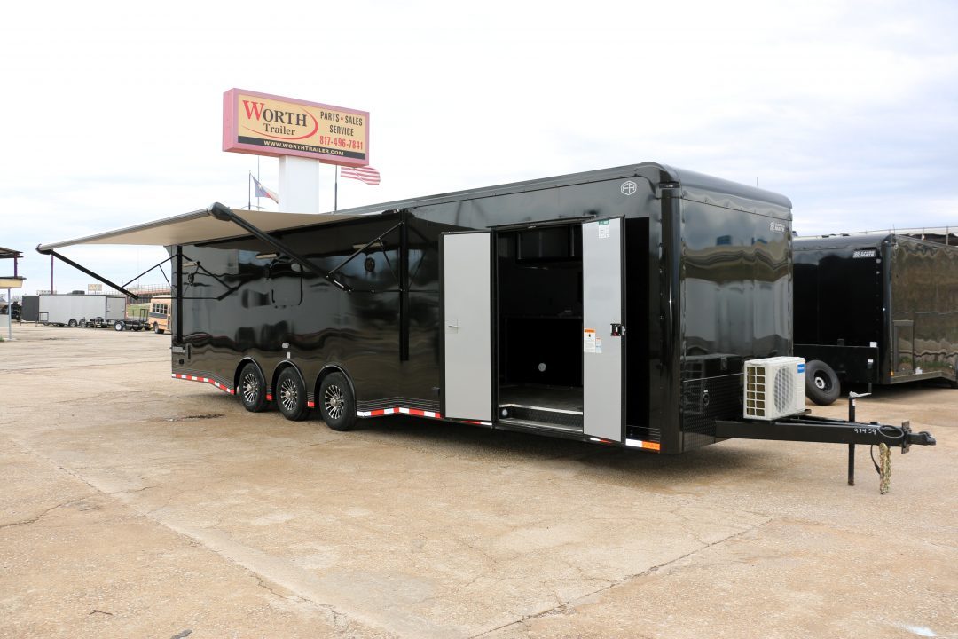New 2026 Cargo Mate 8.5"x34' ELIMINATOR SS W/BATHROOM, MINI SPLIT, AWNING AND MORE!