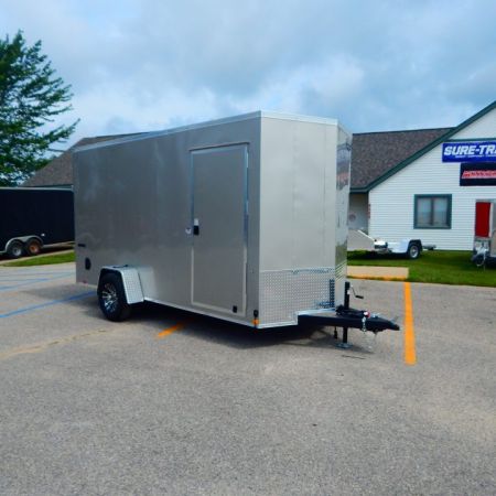 New 2027 Impact Trailers 6 x 14 Quake Flat Top V-Nose 5K Brake Cargo / Enclosed Trailer