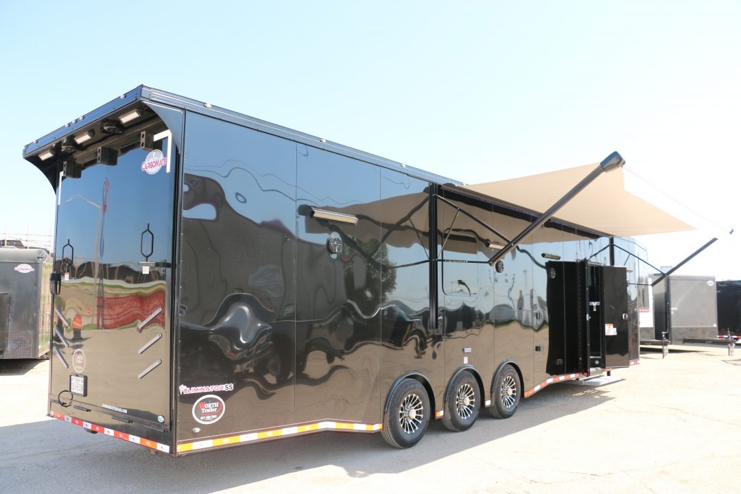 New 2026 Cargo Mate 8.5'X44' GOOSENECK RACE TRAILER W/ BATHROOM