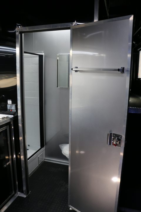 New 2026 Cargo Mate 8.5'X44' GOOSENECK RACE TRAILER W/ BATHROOM