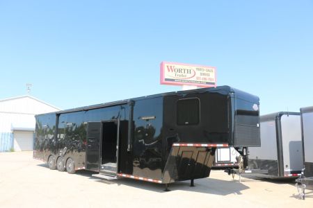 New 2026 Cargo Mate 8.5'X44' GOOSENECK RACE TRAILER W/ BATHROOM