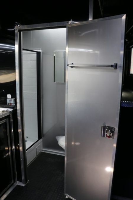 New 2026 Cargo Mate 8.5'X44' GOOSENECK RACE TRAILER W/ BATHROOM