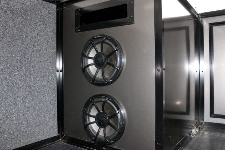 New 8.5X34 CARGO MATE ELIMINATOR SS RACE TRAILER mini split,awning,subwoofers,and more