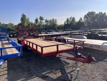 New 2026 Liberty 7 X 20 FT UTILITY TRAILER TUBE RAIL HD SPRING ASSIST RAMP