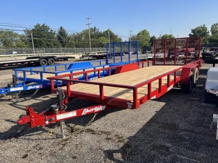 New 2026 Liberty 7 X 20 FT UTILITY TRAILER TUBE RAIL HD SPRING ASSIST RAMP
