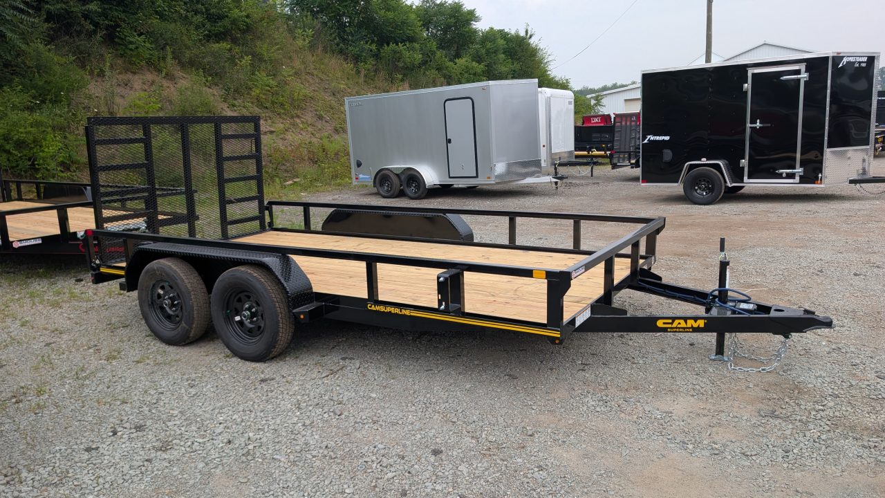 New 2026 CAM Superline 7x12 Tandem Utility Trailer w/ Spring Assist Gate
