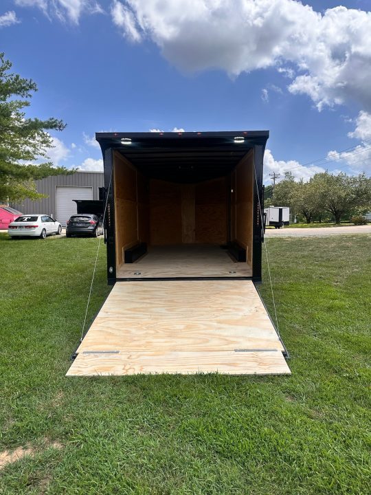New 2026 8.5x18 Car Hauler- 5200LB Torsion Axle- Black poly-Blackout- Enclosed Trailer