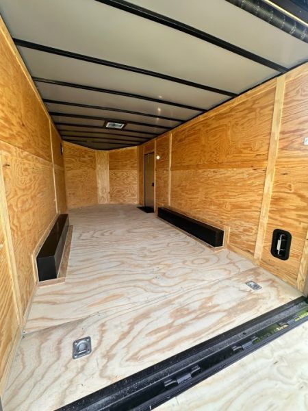 New 2026 8.5x18 Car Hauler- 5200LB Torsion Axle- Black poly-Blackout- Enclosed Trailer