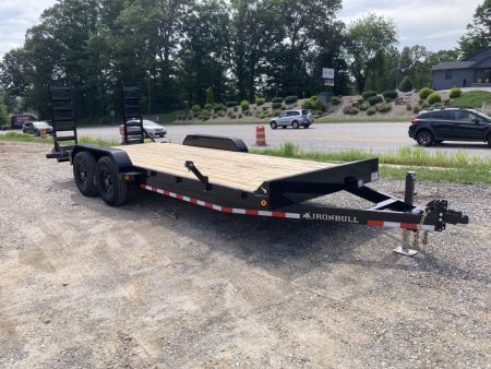 New 2027 Iron Bull ETB8320072 Equipment Trailer / 83 X20' (18' FLAT 2' DOVETAIL) / 2-7,000# AXLES / 235/80R16  10 PLY TIRE AND WHEEL / STAND UP RAMPS
