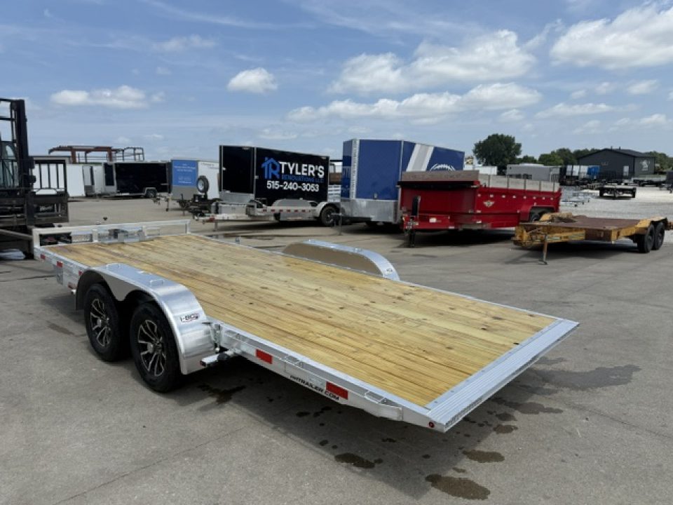New 2027 H&H Aluminum 82"x18' 7k Electric Tilt Speed Loader Car Hauler Trailer