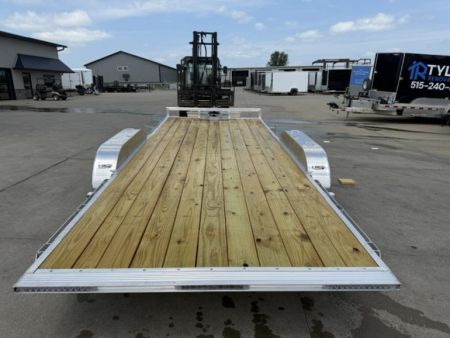 New 2027 H&H Aluminum 82"x18' 7k Electric Tilt Speed Loader Car Hauler Trailer