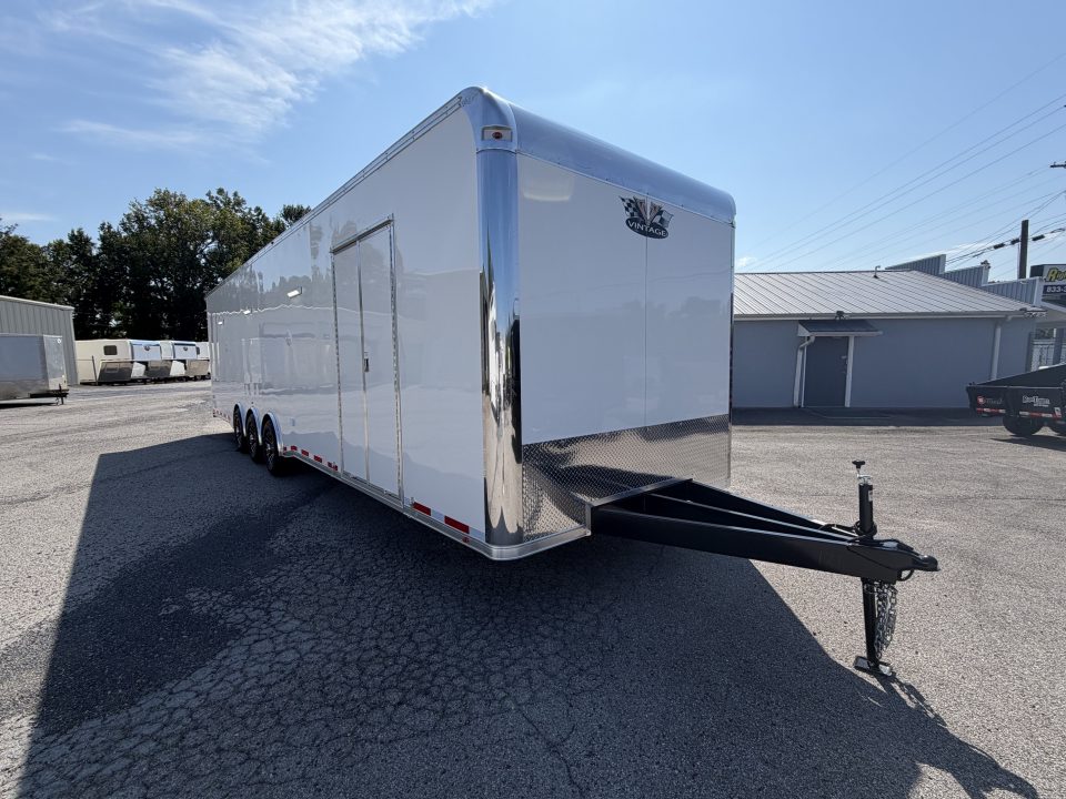 New 2026 8.5x34 Vintage Race Trailer with Bathroom Package
