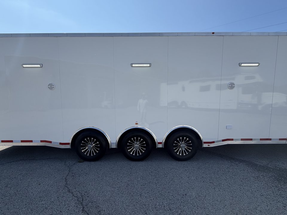 New 2026 8.5x34 Vintage Race Trailer with Bathroom Package