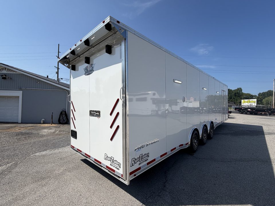 New 2026 8.5x34 Vintage Race Trailer with Bathroom Package