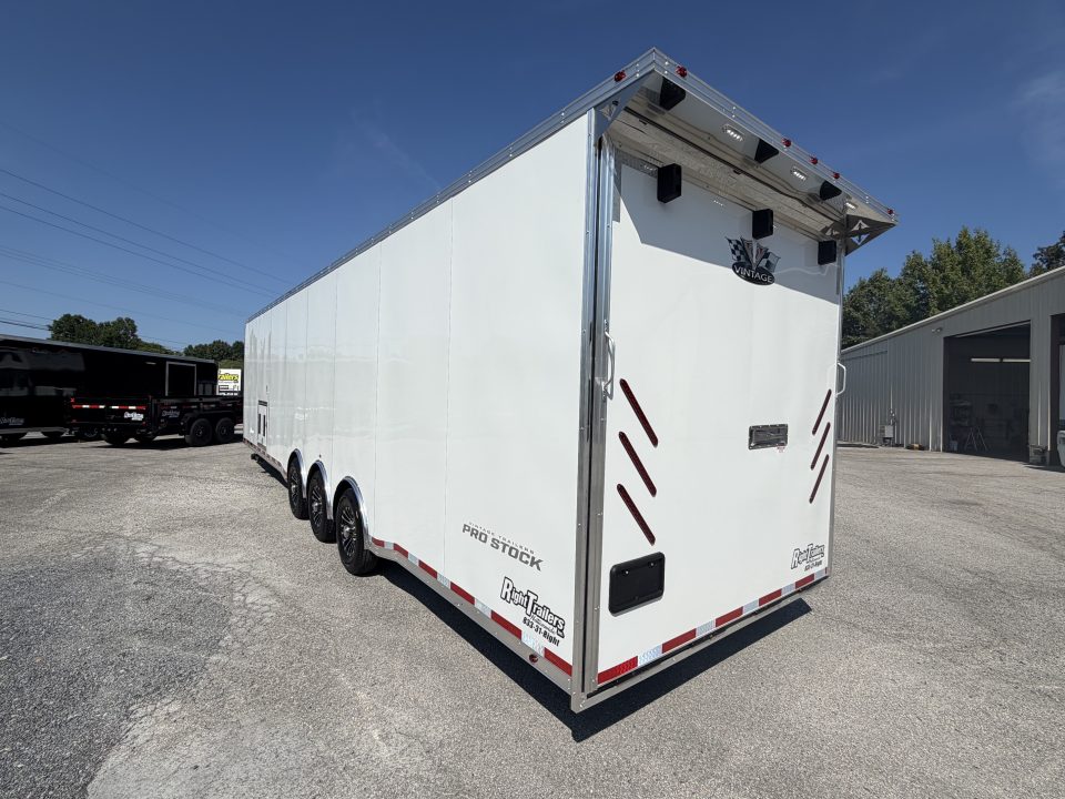 New 2026 8.5x34 Vintage Race Trailer with Bathroom Package