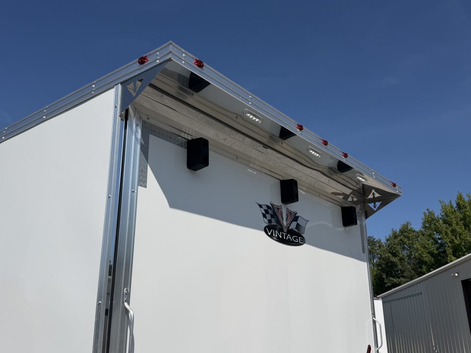 New 2026 8.5x34 Vintage Race Trailer with Bathroom Package