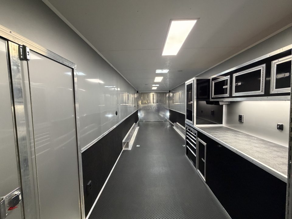New 2026 8.5x34 Vintage Race Trailer with Bathroom Package