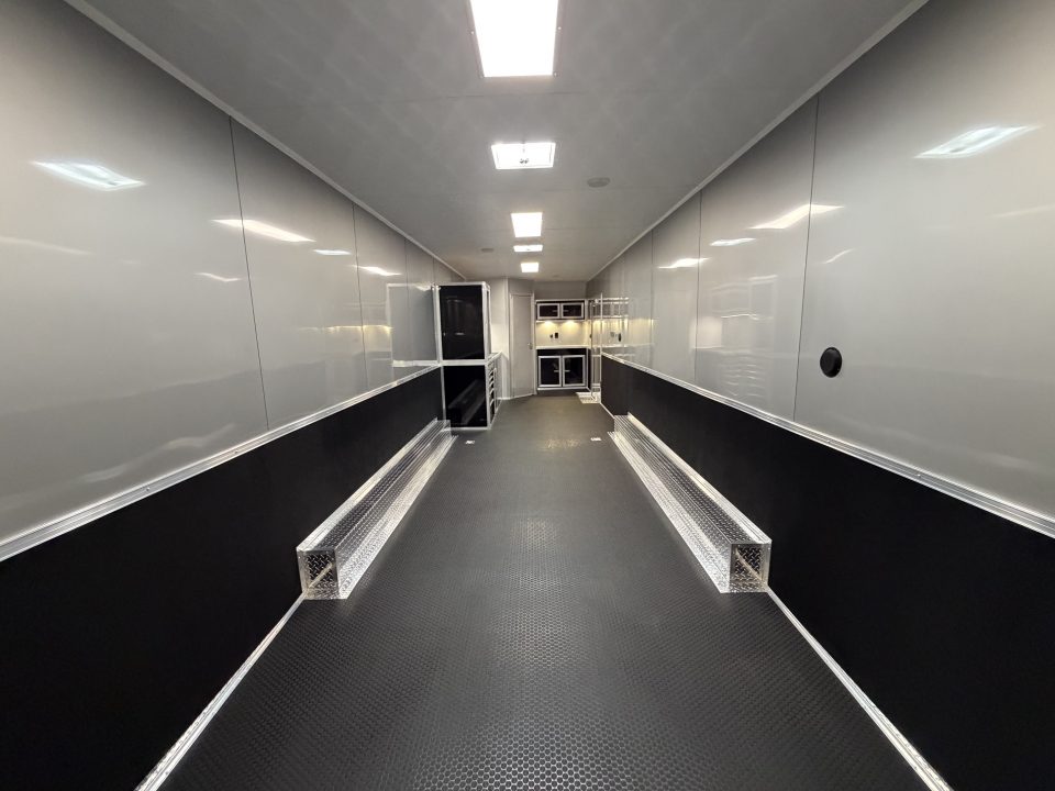 New 2026 8.5x34 Vintage Race Trailer with Bathroom Package
