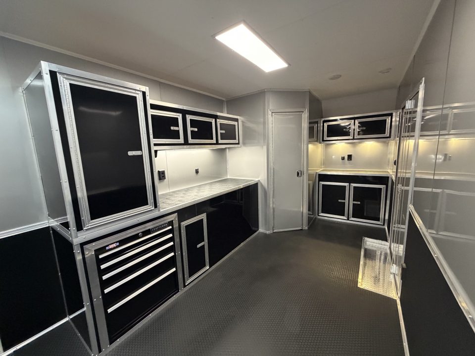 New 2026 8.5x34 Vintage Race Trailer with Bathroom Package
