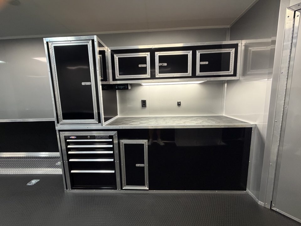 New 2026 8.5x34 Vintage Race Trailer with Bathroom Package