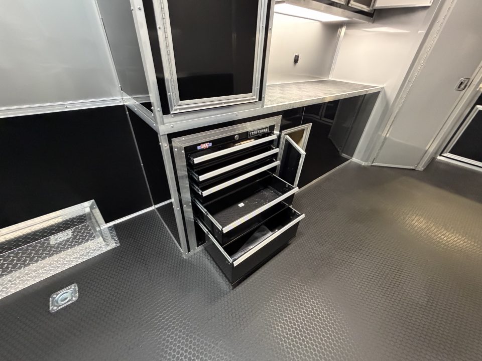 New 2026 8.5x34 Vintage Race Trailer with Bathroom Package