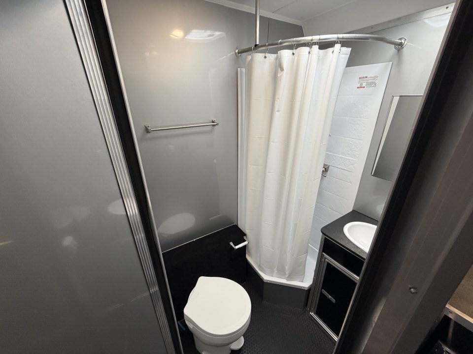 New 2026 8.5x34 Vintage Race Trailer with Bathroom Package