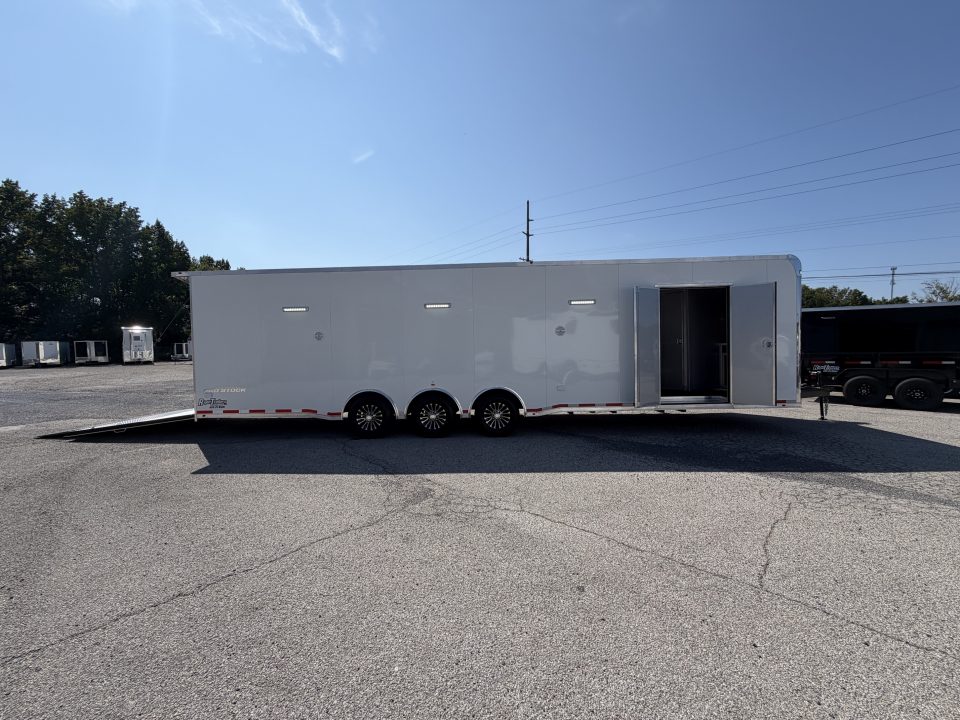 New 2026 8.5x34 Vintage Race Trailer with Bathroom Package
