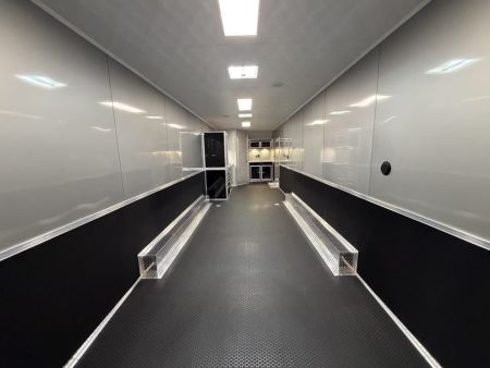 New 2026 8.5x34 Vintage Race Trailer with Bathroom Package