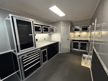 New 2026 8.5x34 Vintage Race Trailer with Bathroom Package