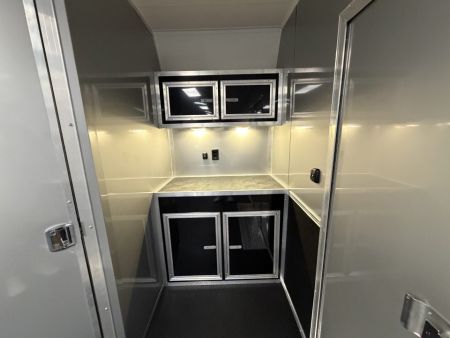 New 2026 8.5x34 Vintage Race Trailer with Bathroom Package